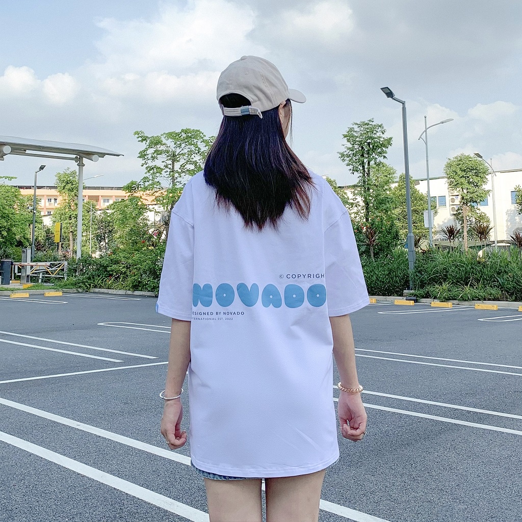 Áo Thun Unisex Local Brand Novado Fashion Basic Cotton 4 Chiều Nam / Nữ Form Rộng Thoáng Mát Trắng N17T-LG