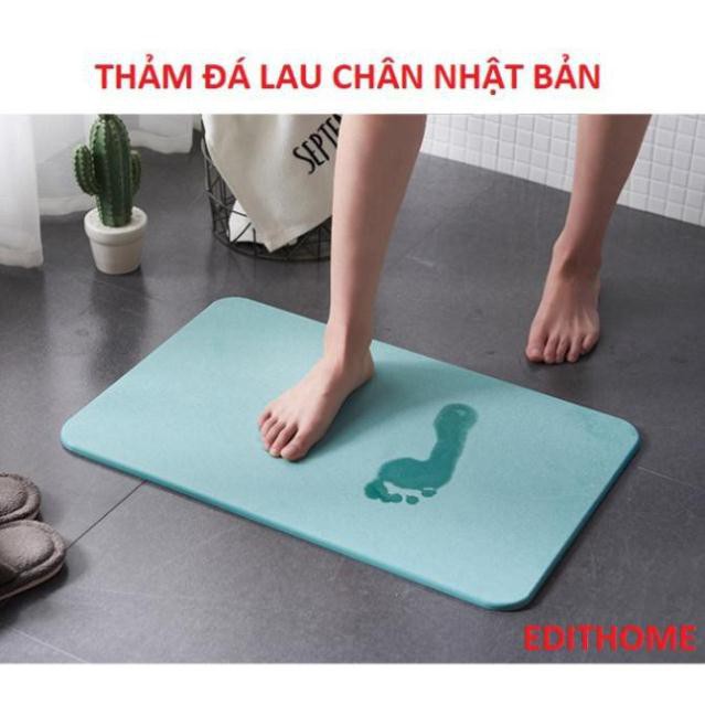 Thảm đá lau chân chùi chân dậm chân siêu thấm Nhật Bản kích thước 60x40cm