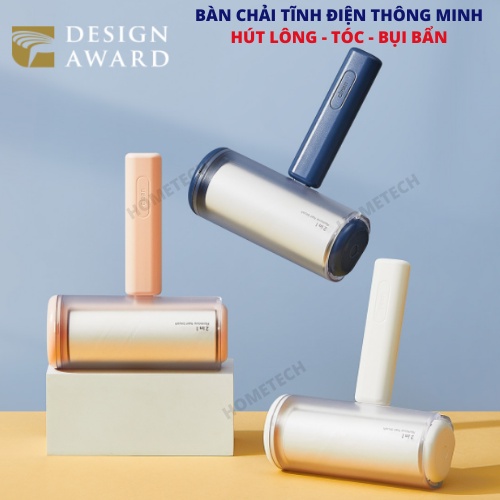 Con lăn tĩnh điện làm sạch lông động vật, Bàn chải tĩnh điện lấy sạch lông tóc bụi bẩn bám trên quần áo giường sofa
