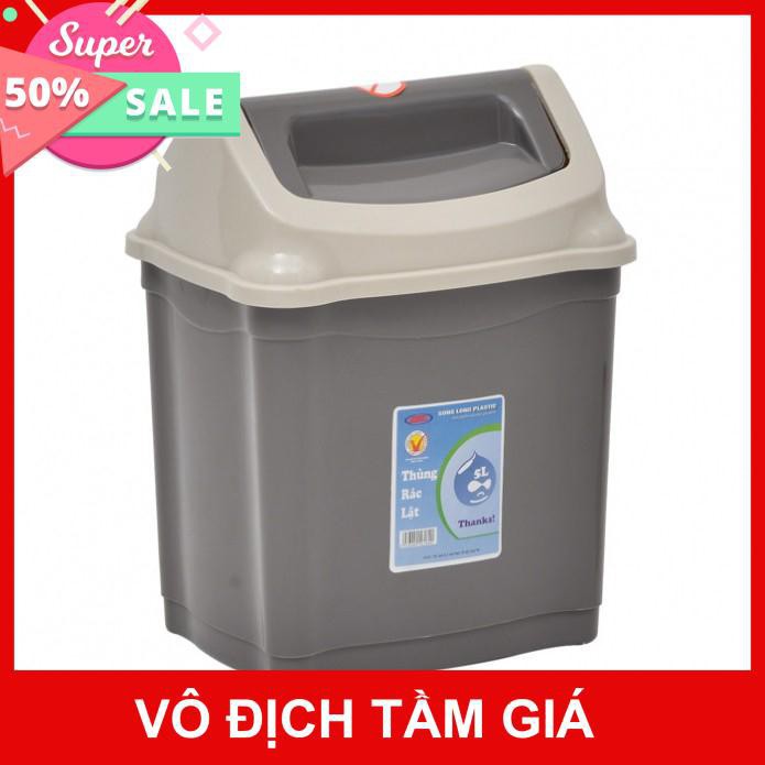 THÙNG RÁC LẬT SONG LONG 5l