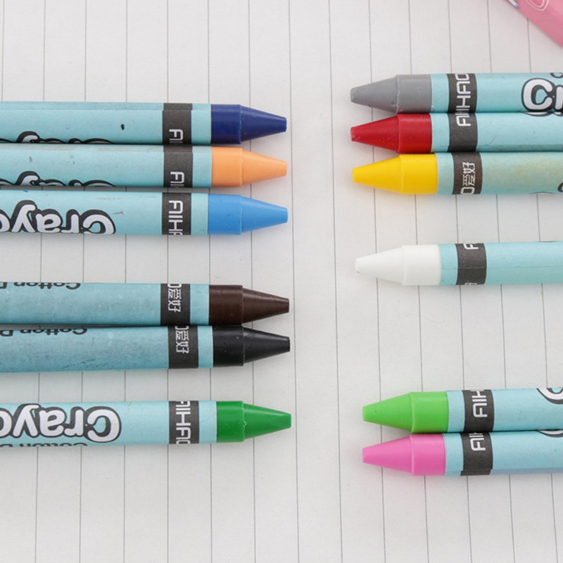 1 Bộ Sáp Màu 8 / 12 / 24 Màu Cho Bé Vẽ Tranh