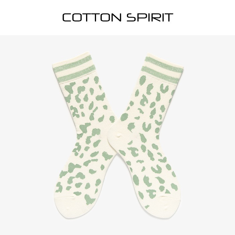 Vớ cổ cao nữ Tất dài cao cổ chất Cotton họa tiết Nhật Bản Thời trang