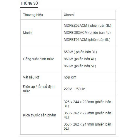 [Mã ELHADEV giảm 4% đơn 300K] CHÍNH HÃNG - Nồi cơm điện Xiaomi Mijia C1 - Dung tích 3L - 4L