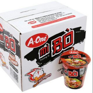 Thùng mì ly A-One thịt Bò (12 ly)