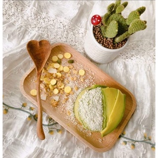 Muỗng Thìa gỗ hình trái tim thân cong - Thìa tim mềm gỗ gõ đỏ