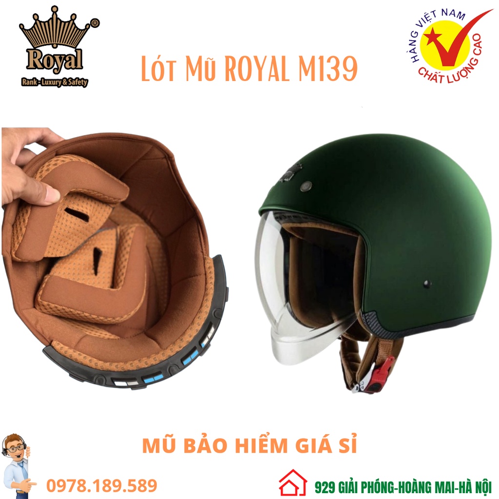 Bộ Lót thay thế Mũ bảo hiểm M139 mẫu mới