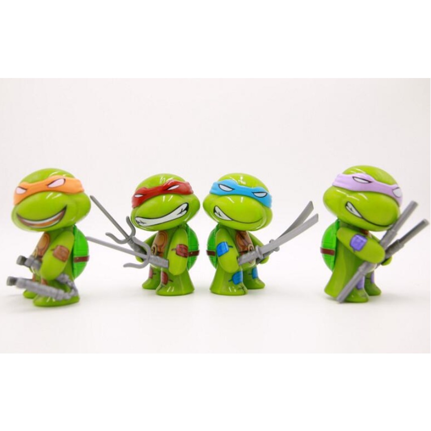 Bộ 4 Mô Hình Nhân Vật Ninja Rùa Thiết Kế Dễ Thương