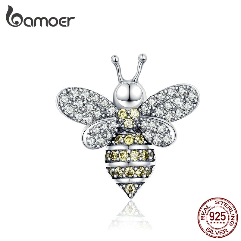 Mặt Charm Bamoer 9254 Bạc Hình Con Ong Thời Trang Cho Nữ