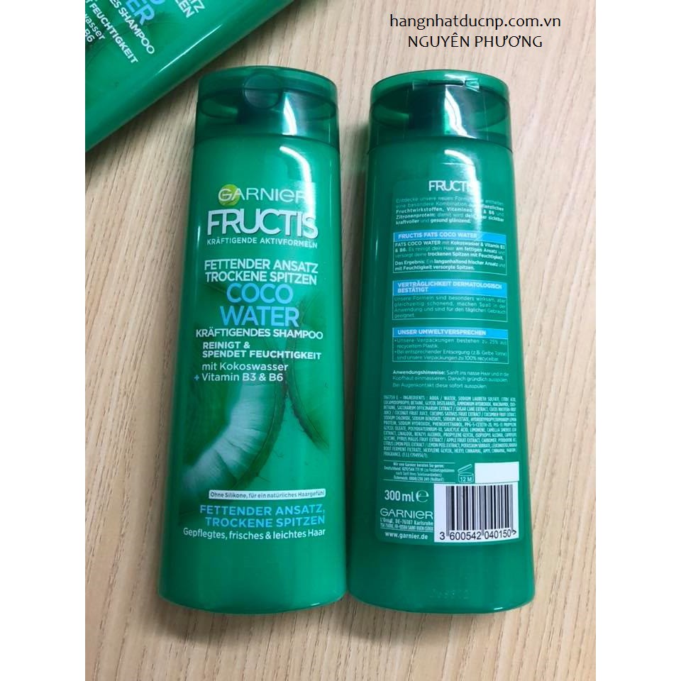 DẦU GỘI ĐẦU NƯỚC DỪA Garnier Fructis FATS Coco