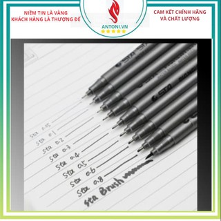 Bộ 9 cây Bút Vẽ Nét Mỹ Thuật chuyên dụng ( Bút Line) STA ngòi bút chắc chắn, mực nhiều, không thấm nước đủ các nét vẽ