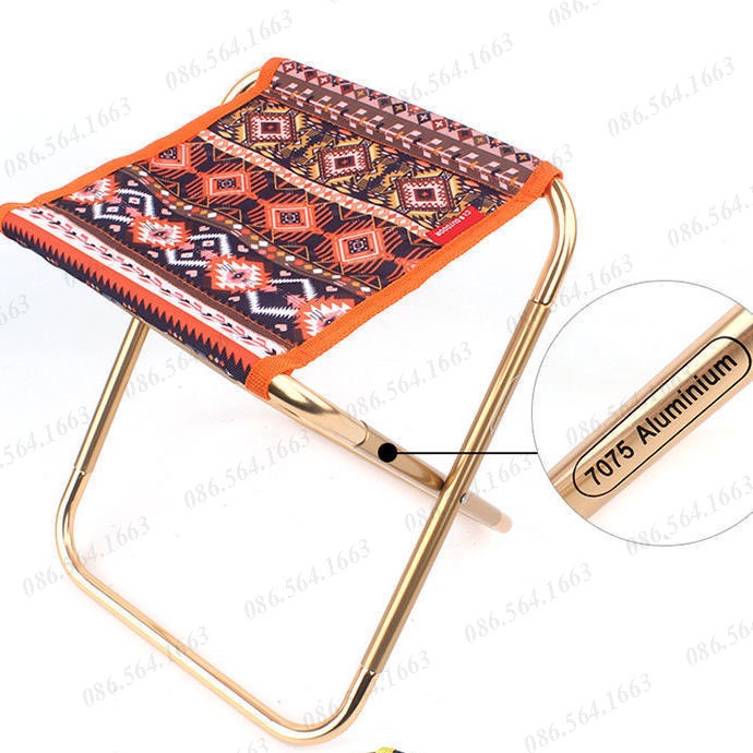 Ghế Gấp Gọn Dã Ngoại Mini Bỏ Túi Hợp Kim Nhôm - Ghế Du Lịch Cắm Trại Câu Cá Tải Trọng 70kg