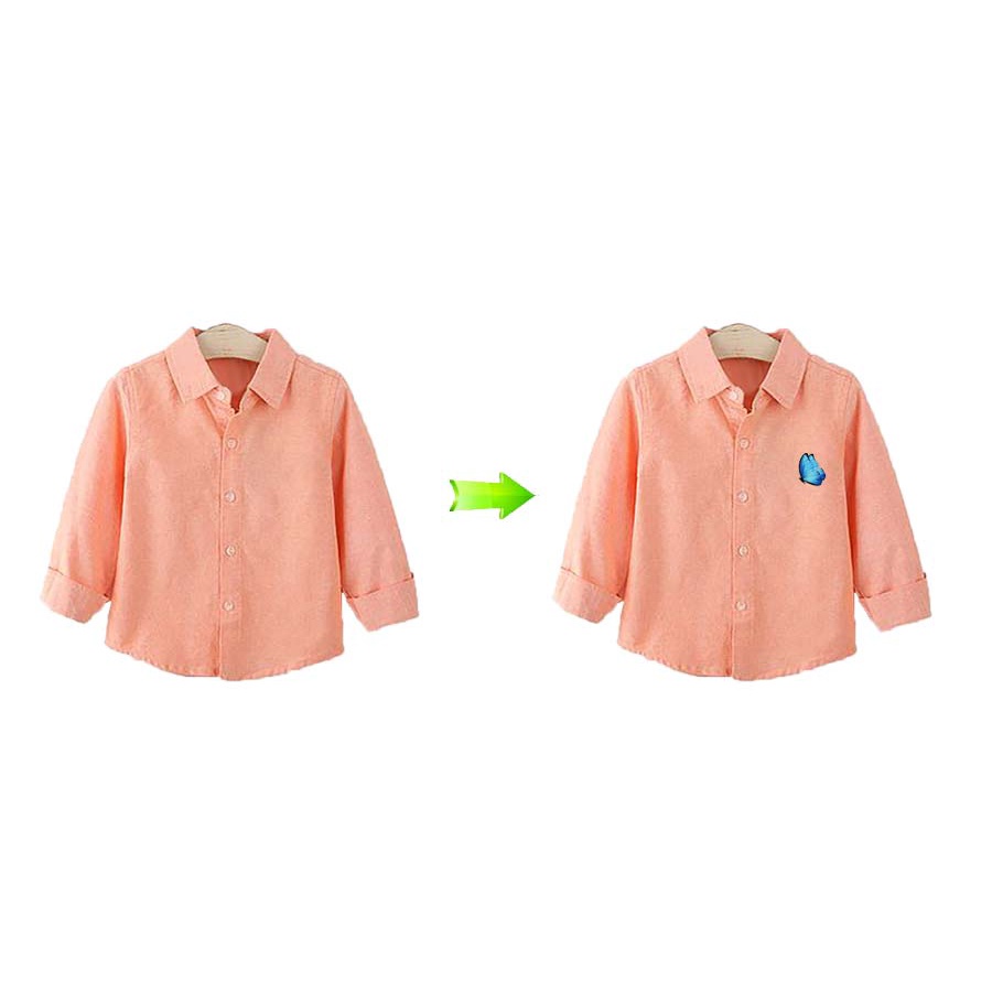 Miếng Dán Ủi Trang Trí Quần Áo/Vớ/Giày/Vớ Em Bé Hình Bươm Bướm mini Bằng Vinyl