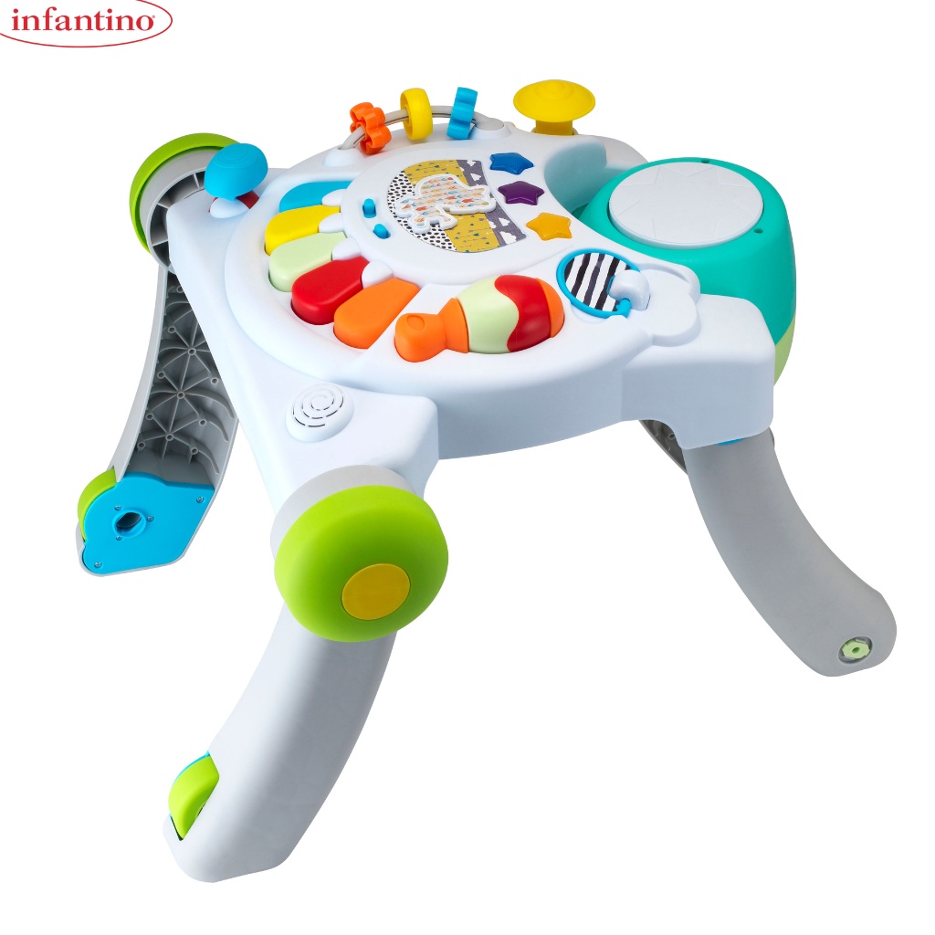 Xe Tập Đi Tập Đứng Cho Bé INFANTINO 3 Trong 1 - Bàn Chơi Nhạc Giúp Trẻ Phát Triển Giác Quan