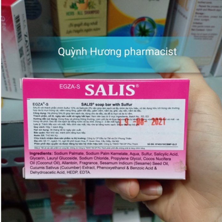 Xà phòng SALIS 80g giúp làm sạch cơ thể