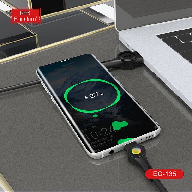 Cáp Sạc Nhanh 3A Có Đèn Led EC - 135