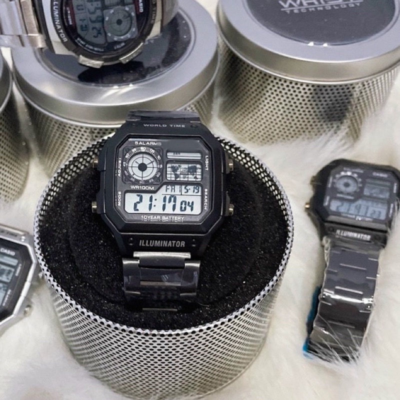 Đồng hồ SQUARE TIME nam dây sắt kiểu dáng sang trọng | BigBuy360 - bigbuy360.vn