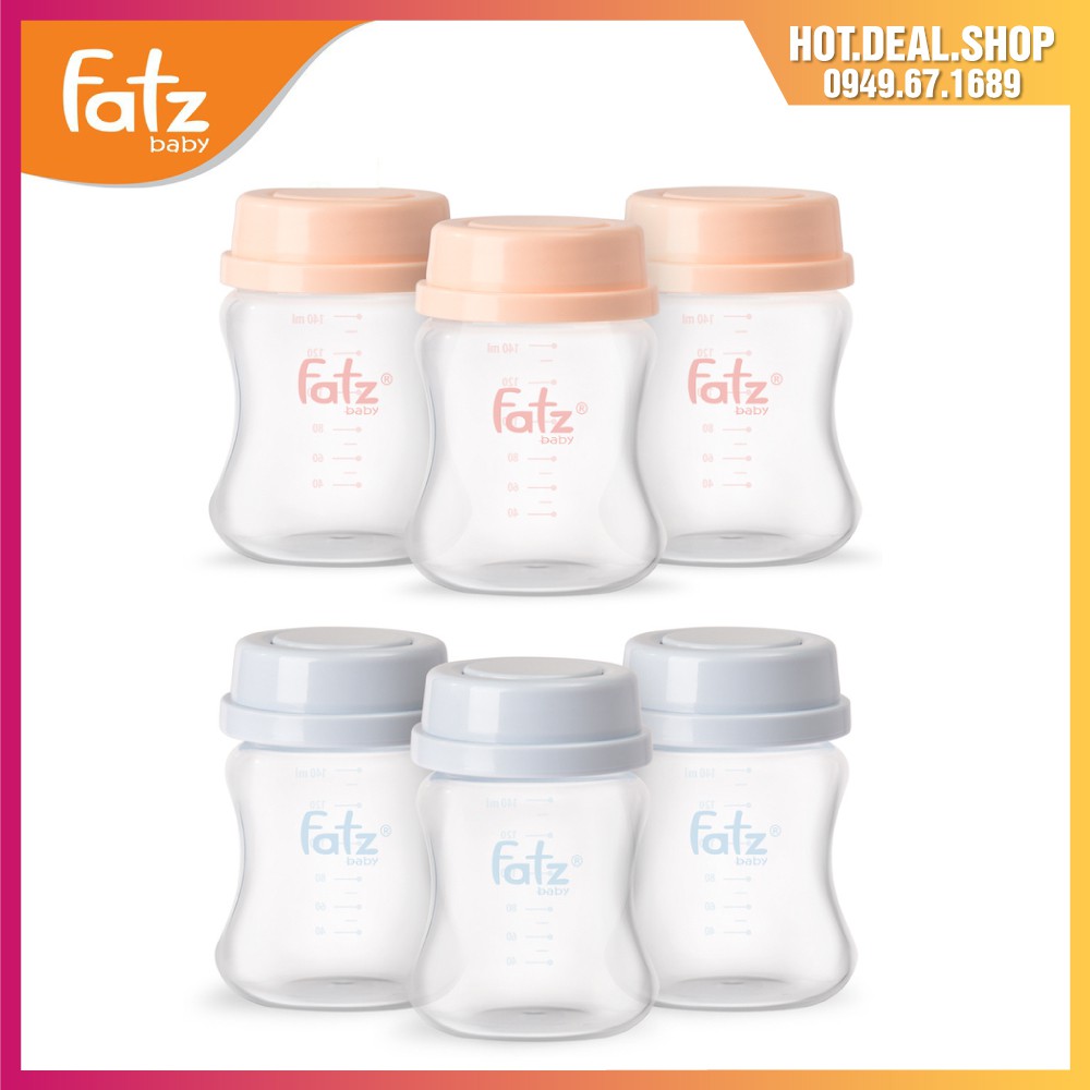 [Chính Hãng] Bình trữ sữa 140ml Fatz Baby FB0140VN (3 cái) - Bình đựng sữa 140ml FatzBaby