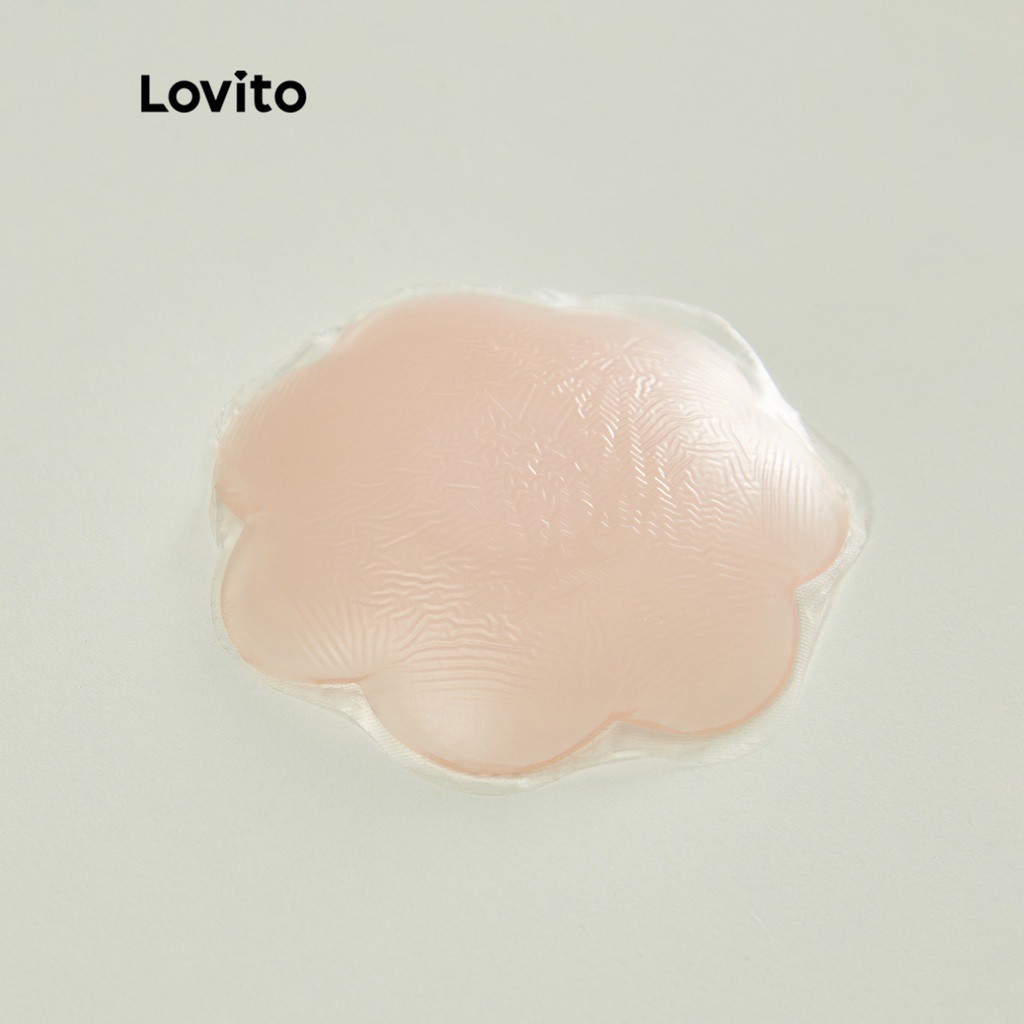 Lovito Bộ 5 Cặp Miếng Đệm Núm Ti Giả Bằng Silicone Tự Dính L12054 (Màu Nude)