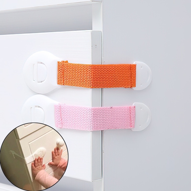 Khóa Tủ Lạnh/Ngăn Kéo/Tủ Lạnh Tự Dính Đa Năng Bảo Vệ An Toàn Cho Bé