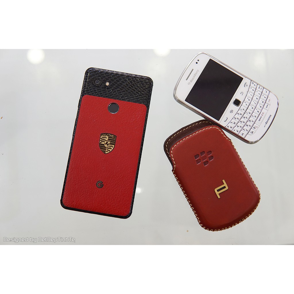 [ Hot_Sale ] Miếng dán skin da Google Pixel 2 XL - Da phối Decan ghép logo Porsche - S10D6