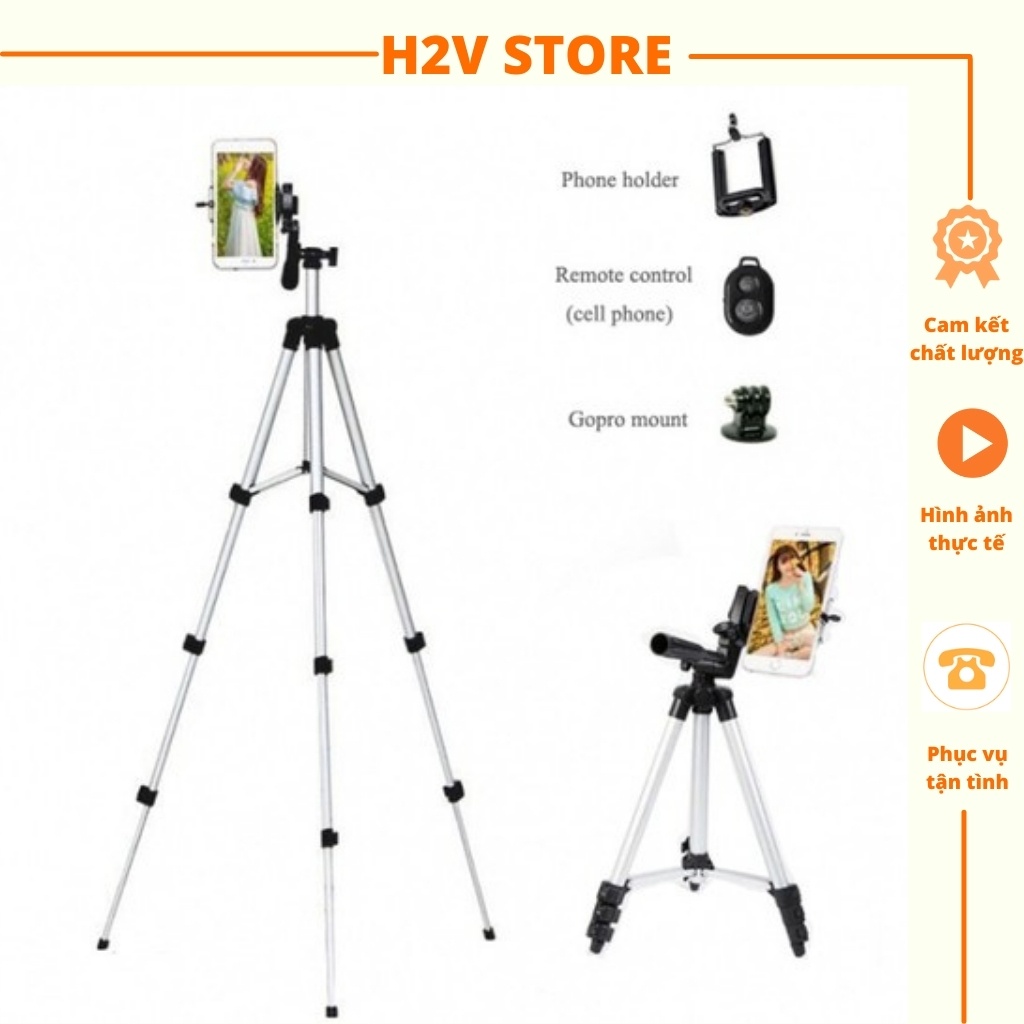 Tripod Giá Đỡ Điện Thoại 3 Chân Đa Năng làm gậy chụp hình - Tripod máy ảnh dùng để Quay Phim, livestream