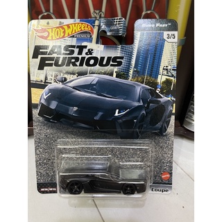 Xe mô hình đồ chơi bánh cao su Hotwheels 1:64 PREMIUM - FAST & FURIOUS - Lamborghini Aventador Coupe