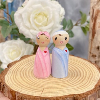 Set 2 búp bê gỗ baby