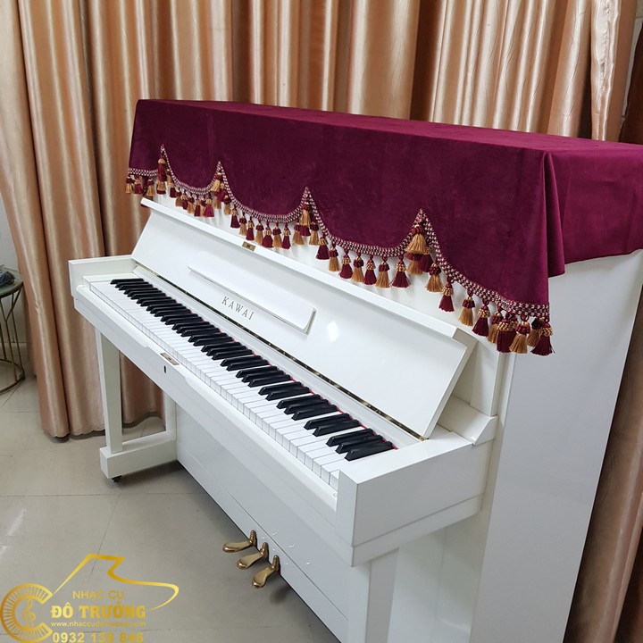 Khăn phủ đàn Piano đỏ nhung cao cấp