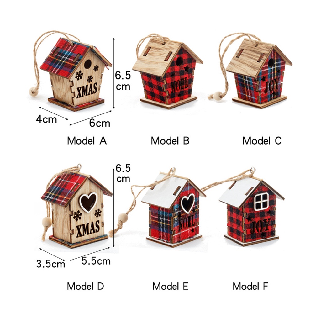 Surpr Dây Treo Trang Trí Giáng Sinh Hình Ngôi Nhà Gỗ Kẻ Sọc Caro Đỏ Dọc Có Thể Tái Sử Dụng