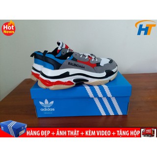 [FULL BOX - TẶNG HỘP] Giày thể thao triple xám xanh