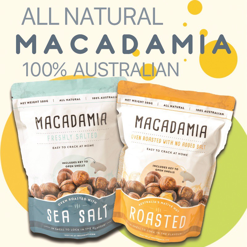 Hạt mắc ca nguyên vỏ tẩm muối biển macadamia sea salt 500g - ảnh sản phẩm 3