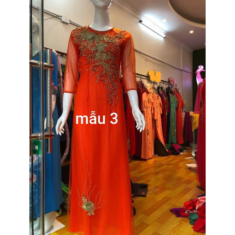 Áo Dài Tặng Mẹ 4 Tà Nhiều Mẫu .kèm quần