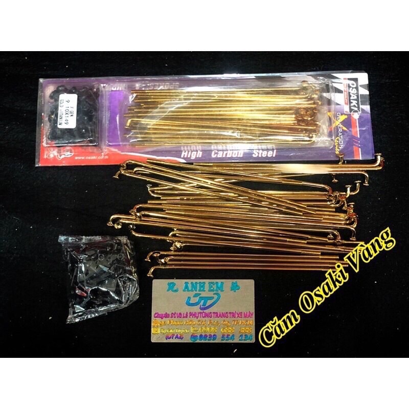 Căm Osaki Vàng Chân Đen Đủ Size 157/184/149 ////