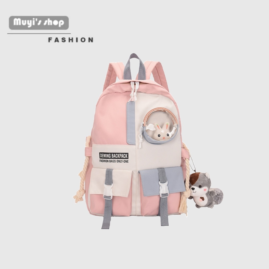 Ba lô học sinh màu sắc dễ thương