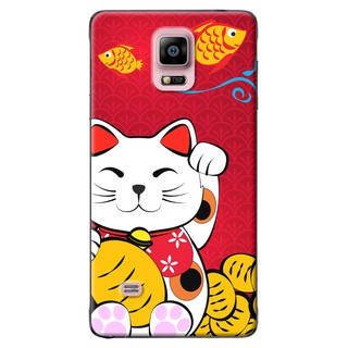 Ốp lưng Samsung Galaxy Note 4, Note 5, Note 7, Note 8, Note 9 in hình Mèo thần tài cá chép