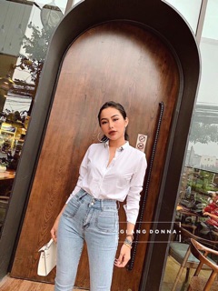 Quần Jean Túi Vuông Cạp Cao