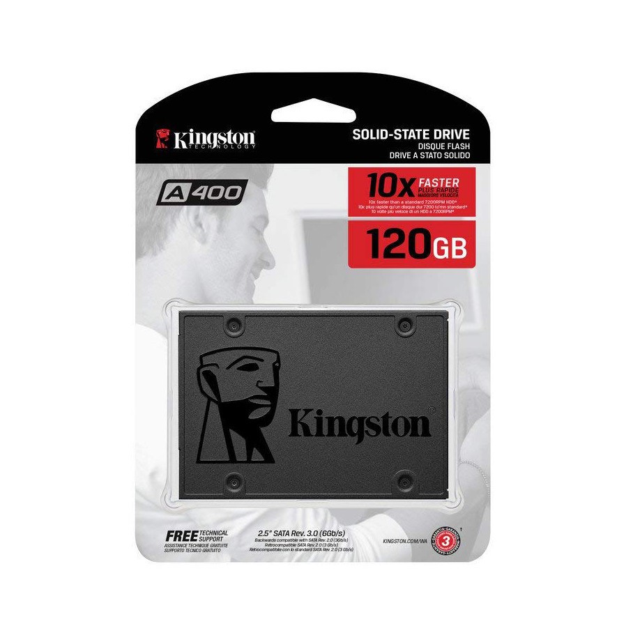 Ổ cứng SSD Kingston NOW A400 120GB 2.5'' SATA III (SA400S37/120G) Hàng chính hãng
