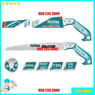 Cưa cành cầm tay lưỡi thẳng và cong dài 300mm Total Ingco lưỡi cưa siêu bén 1234