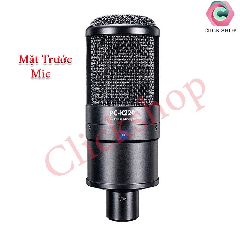 Mic Thu Âm Takstar PC-K220 là micro thu âm condenser 48v, màu đen huyền bí, cá tính, nối tiếp thành công Takstar PC-K200