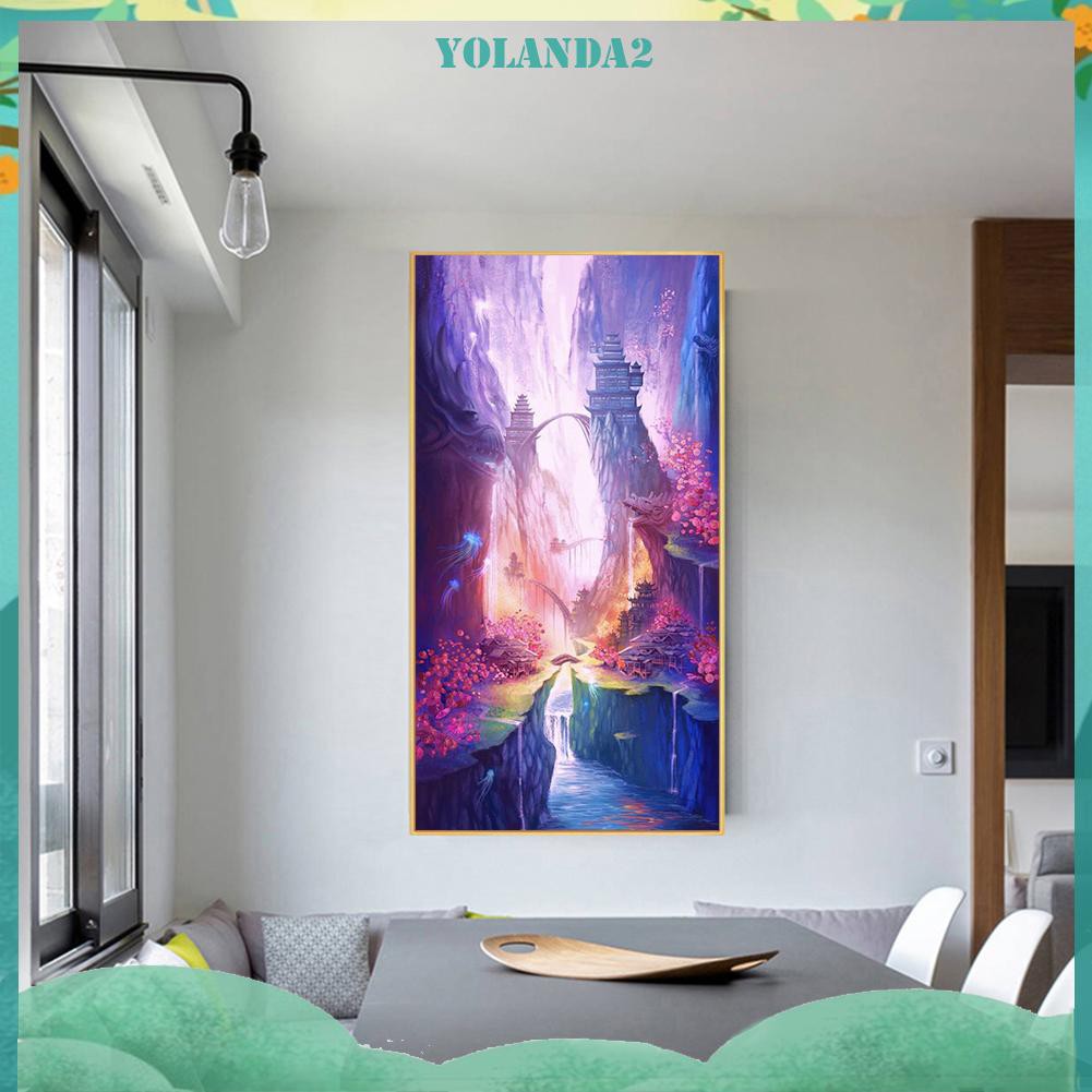 Bộ Dụng Cụ Làm Tranh Đính Đá Cảnh Núi Diy Trang Trí Nội Thất