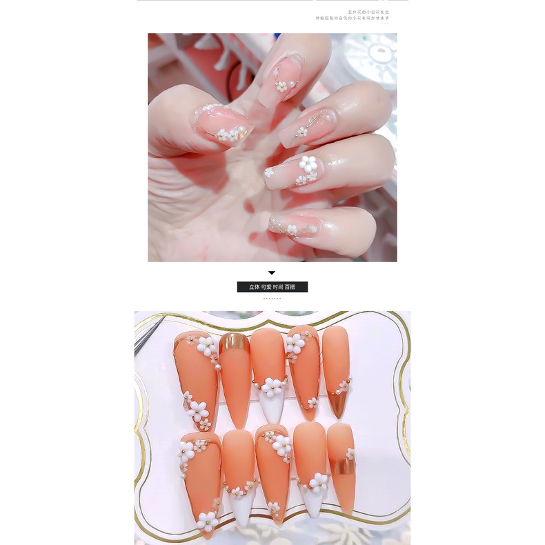 Phụ Kiện Trang Trí Móng Tay Nghệ Thuật Ba Chiều Hình Hoa Nhỏ Bằng Nhựa resin Phong Cách Nhật Bản ins