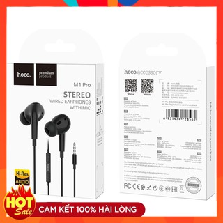 Tai nghe Hoco M1 Pro, được làm từ chất liệu TPE siêu bền, speaker 12mm, hỗ trợ gaming phone, dài 120cm