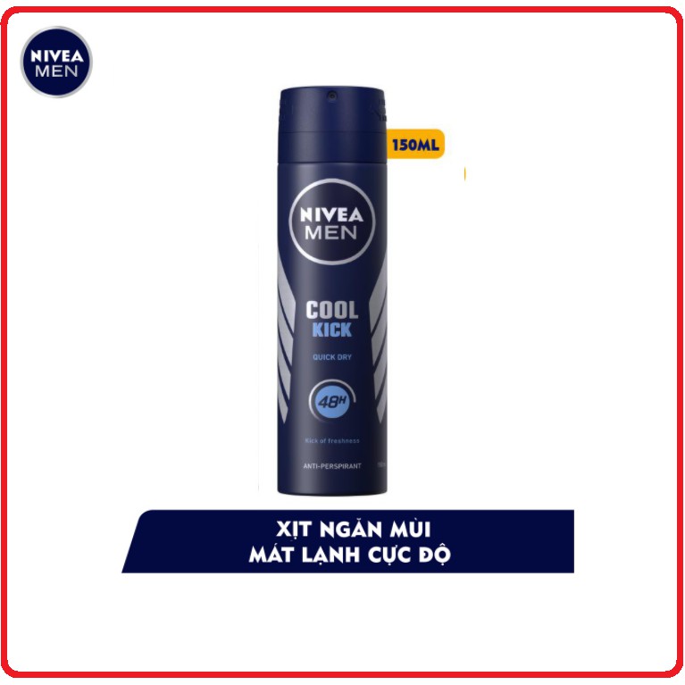 Xịt Ngăn Mùi NIVEA MEN Ngăn Khuẩn Gây Mùi Chai 150ml