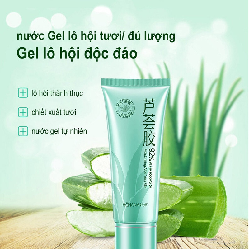 Gel Nha Đam dưỡng ẩm 92% - Gel Lô Hội Trung dưỡng da, cấp ẩm cho da mặt sửa chữa sau đi nắng loại bỏ sẹo mụn