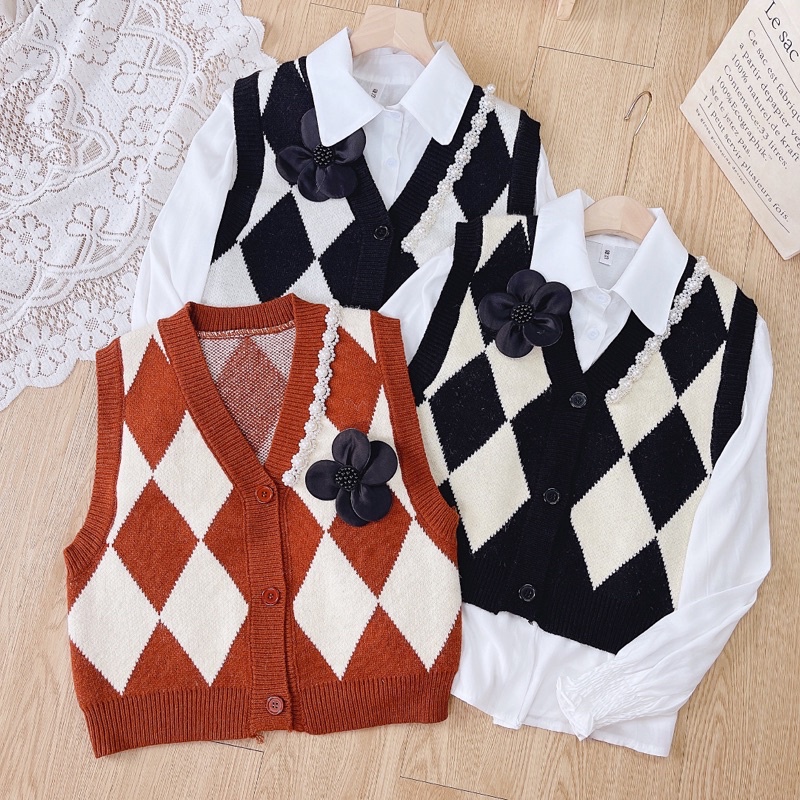 Set gile trám + sơ mi tay chun chuẩn loại 1