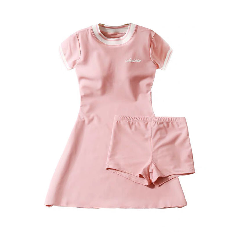 Đồ bơi 2 mảnh đầm kèm quần short kín phong cách Hàn Quốc-xc1107 | BigBuy360 - bigbuy360.vn