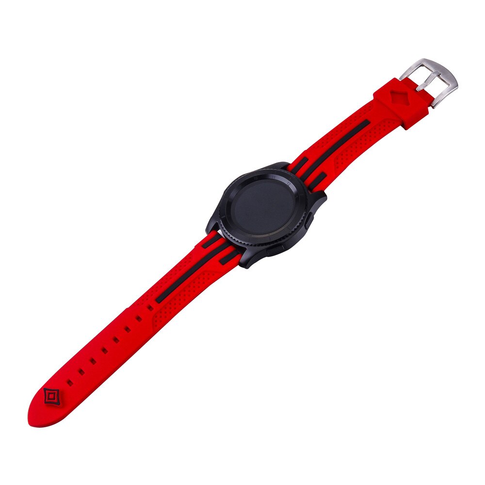 22mm Color Bar Soft Silicone Band For Samsung Galaxy Watch 3 45mm 46mm Gear Live S3 S4 2 2Neo Leisure Sport Waterproof Strap Wristband