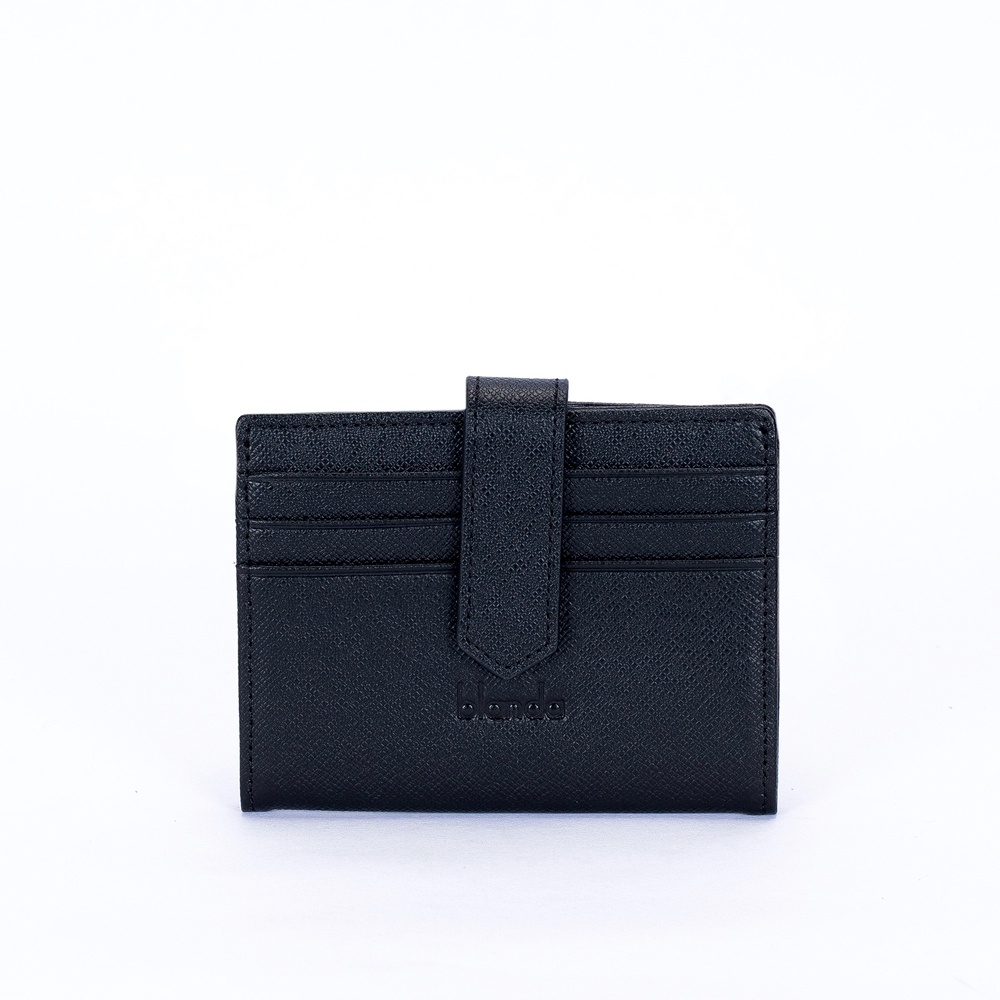 Ví đựng card da bò thật, chất liệu da gân Saffiano, thương hiệu Blanda 8VNBG06