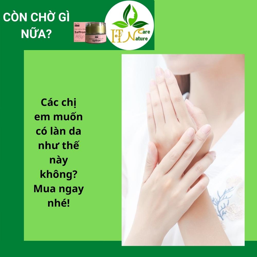 Kem dưỡng trắng da hoa đào Saffron 30g dưỡng trắng da HT Nature Care