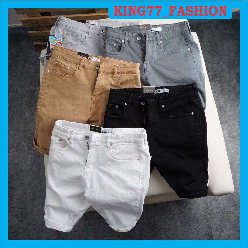 Quần short ZR nam, quần đùi nam trơn nhiều màu full size chất bò co dãn tốt giá rẻ